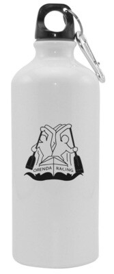 Orenda Canoe Club - White Aluminum Water Bottle (Black Logo)