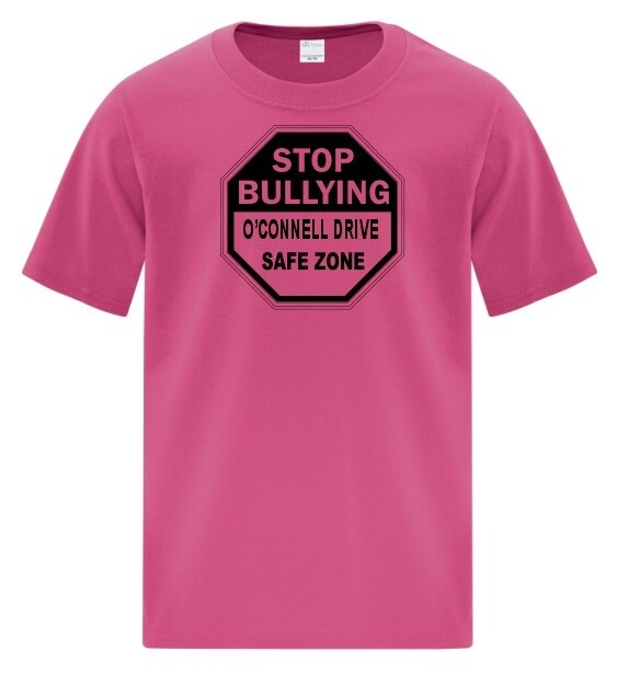 O&#39;Connell Drive Elementary  - Stop Bullying Cotton T-Shirt (Black Logo)