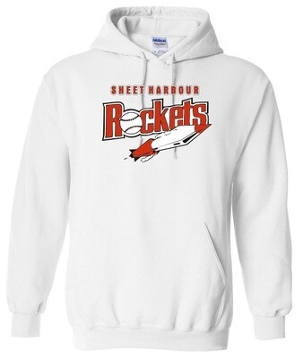 Sheet Harbour Rockets - White Hoodie (3 Color Logo)