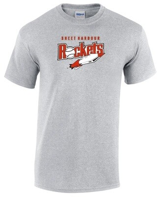 Sheet Harbour Rockets - Sport Grey T-Shirt (3 Color Logo)
