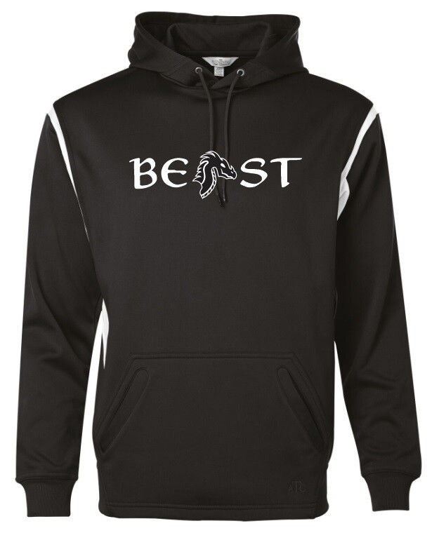 Beast Pro Shop - Black &amp; White Fleece Pullover Hoodie