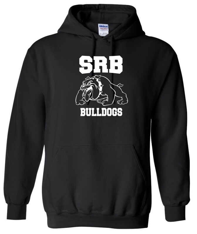 Sir Robert Borden Junior High - Black Hoodie (White Full Chest Logo)