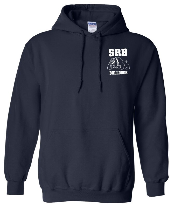 Sir Robert Borden Junior High - Navy Hoodie (White Left Chest Logo)