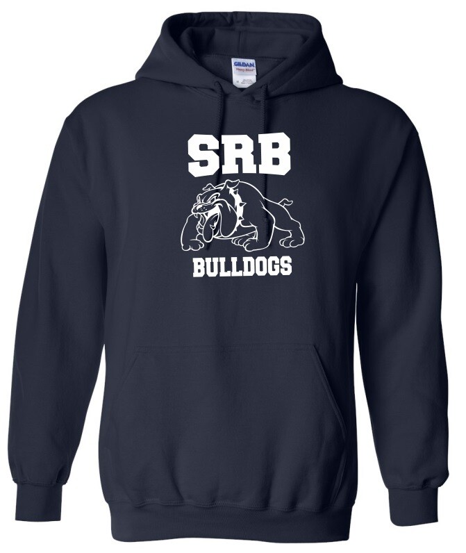 Sir Robert Borden Junior High - Navy Hoodie (White Full Chest Logo)