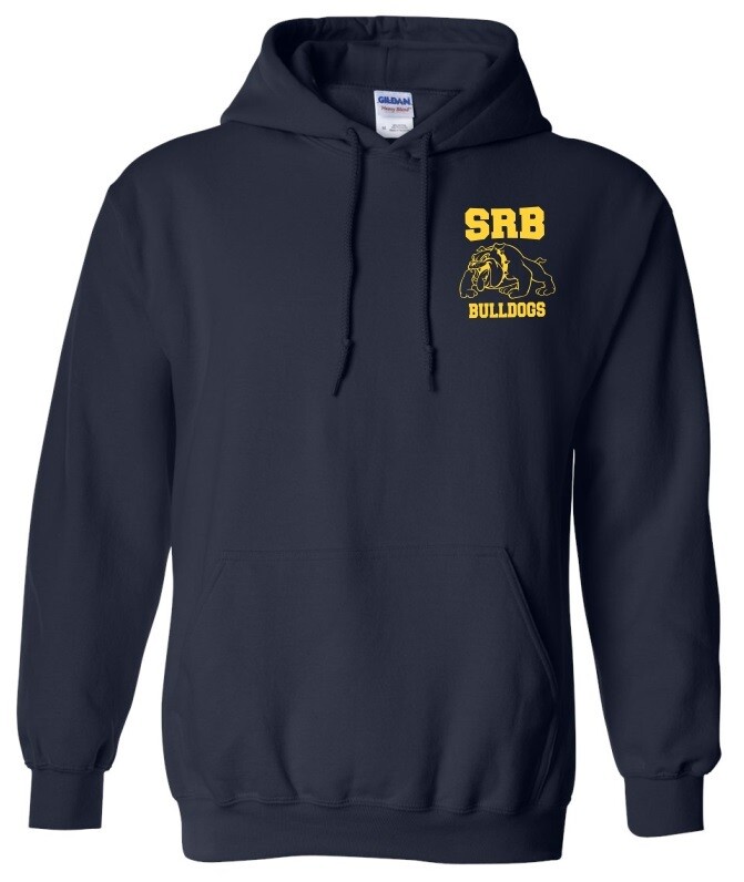 Sir Robert Borden Junior High - Navy Hoodie (Yellow Left Chest Logo)