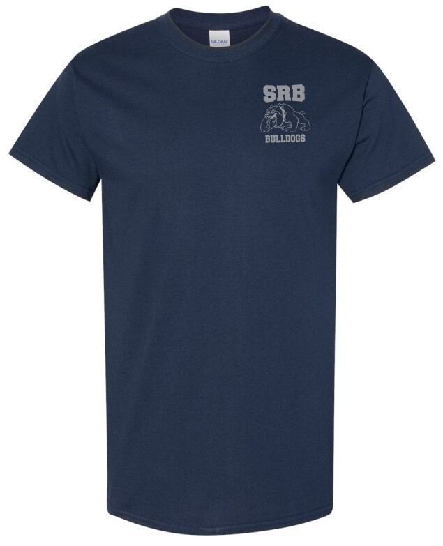 Sir Robert Borden Junior High - Navy T-Shirt (Grey Left Chest Logo)