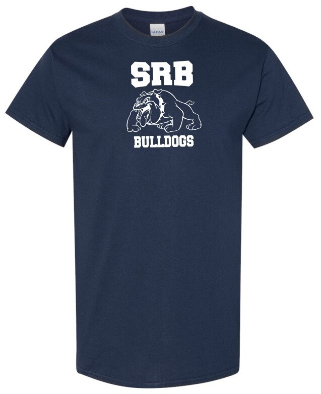 Sir Robert Borden Junior High - Navy T-Shirt (White Full Chest Logo)