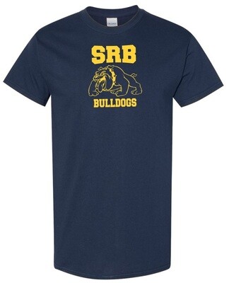 Sir Robert Borden Junior High - Navy T-Shirt (Yellow Full Chest Logo)