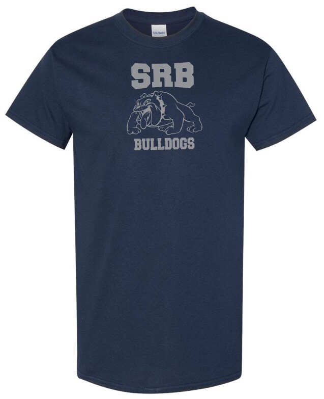 Sir Robert Borden Junior High - Navy T-Shirt (Grey Full Chest Logo)