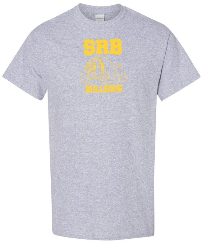 Sir Robert Borden Junior High - Sport Grey T-Shirt (Yellow Full Chest Logo)