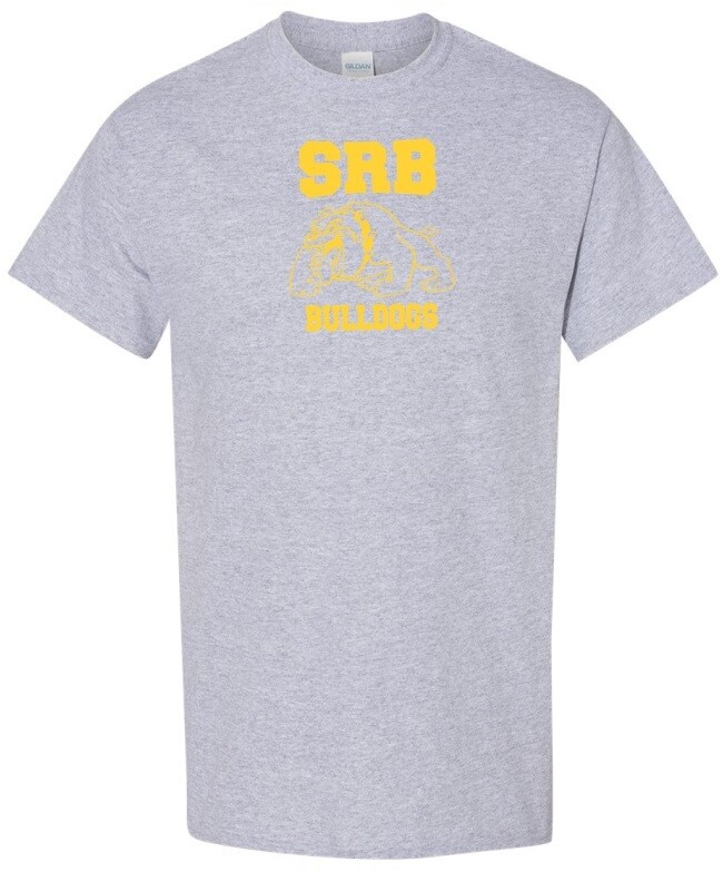 Sir Robert Borden Junior High - Sport Grey T-Shirt (Yellow Full Chest Logo)