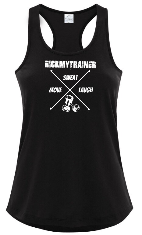 RickMyTrainer -  Sweat, Move, Laugh Racerback Tank
