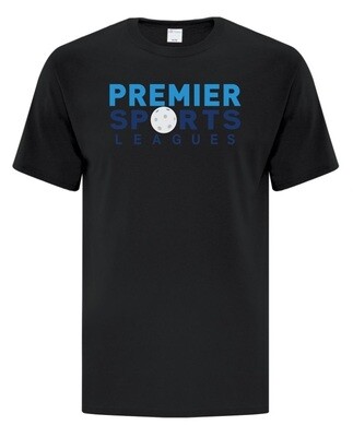 Premier Sports Leagues  - Adult & Youth Black Cotton T-Shirt