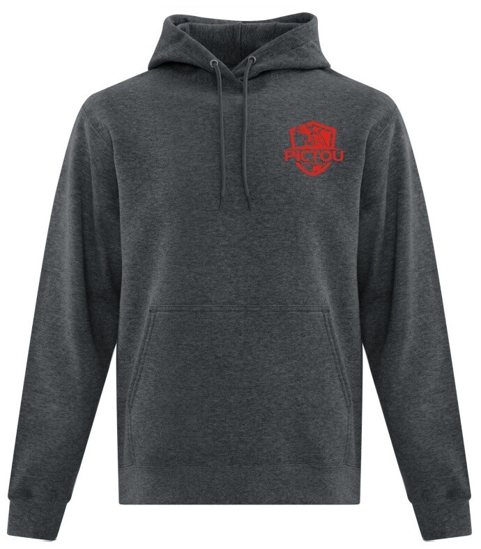 Pictou Academy - Dark Heather Grey Pictou Academy Hoodie (Left Chest)