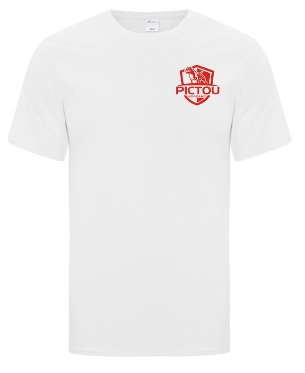 Pictou Academy - White Pictou Academy T-Shirt (Left Chest)