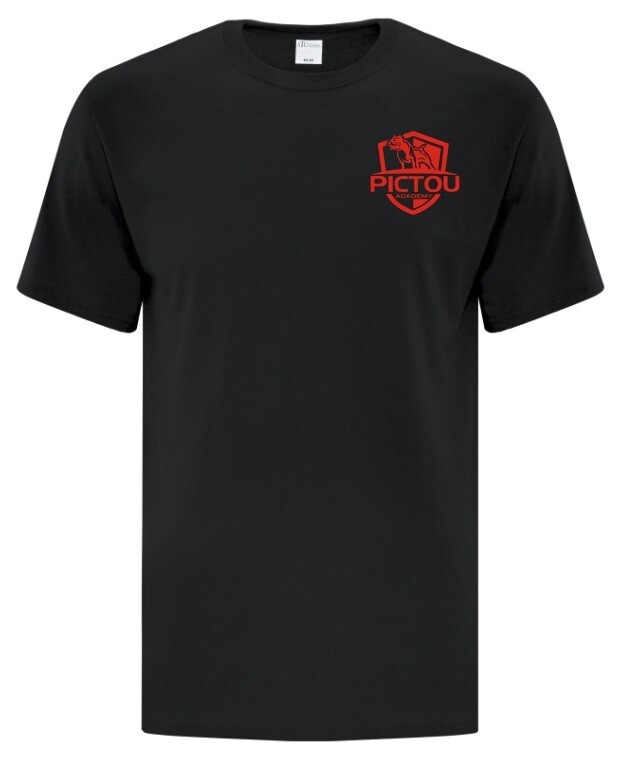 Pictou Academy - Black Pictou Academy T-Shirt (Left Chest)