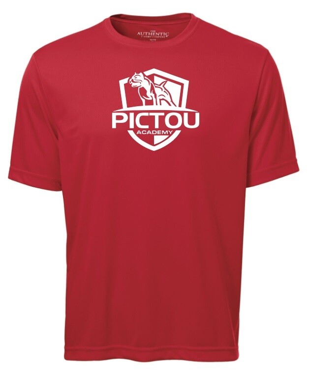 Pictou Academy - Red Pictou Academy Short Sleeve Moist Wick (Full Chest)