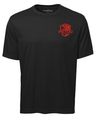 Pictou Academy - Black Pictou Academy Short Sleeve Moist Wick (Left Chest)