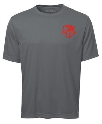 Pictou Academy - Coal Grey Pictou Academy Short Sleeve Moist Wick (Left Chest)