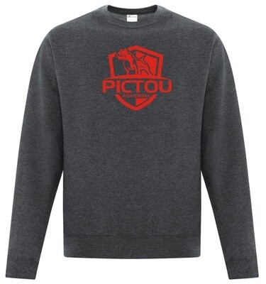 Pictou Academy - Dark Heather Grey Pictou Academy Crewneck Sweatshirt (Full Chest)