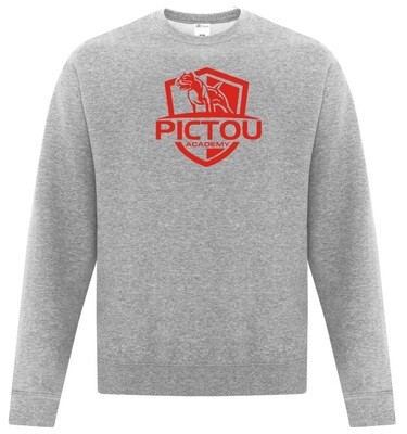 Pictou Academy - Athletic Heather Grey Pictou Academy Crewneck Sweatshirt (Full Chest)