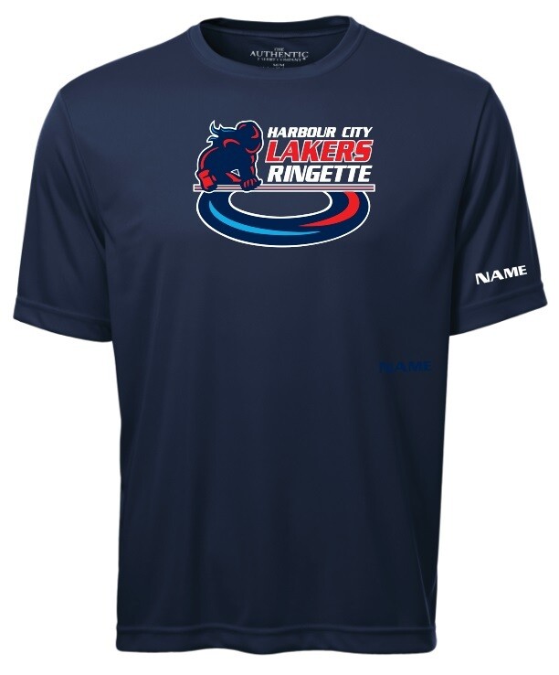 HCL - Navy Harbour City Lakers Ringette Player Moist Wick T-Shirt
