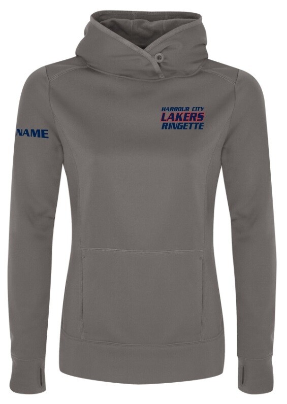 HCL  - Coal Grey Ladies Harbour City Lakers Ringette Game Day Hoodie (Embroidered, Left Chest)