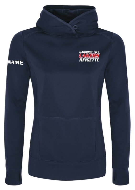 HCL  - Navy Ladies Harbour City Lakers Ringette Game Day Hoodie (Embroidered, Left Chest)