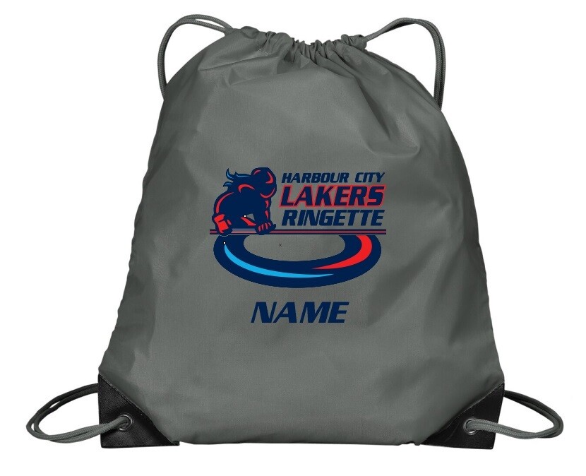 HCL - Coal Grey Harbour City Lakers Ringette Player Cinch Bag