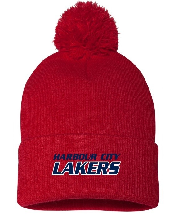 HCL - Red Harbour City Lakers Pom-Pom Beanie