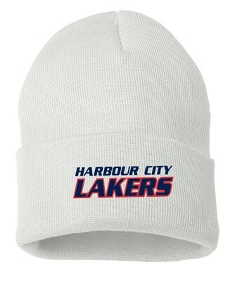 HCL  - White Harbour City Lakers Cuff Beanie