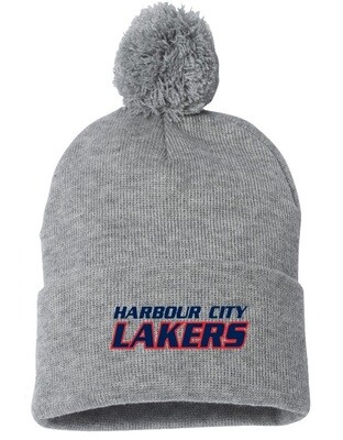 HCL - Heather Grey Harbour City Lakers Pom-Pom Beanie