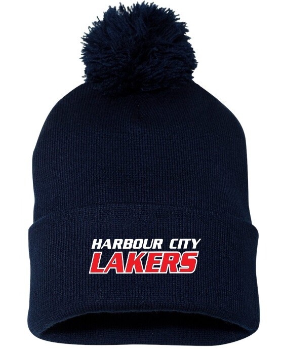 HCL - Navy Harbour City Lakers Pom-Pom Beanie