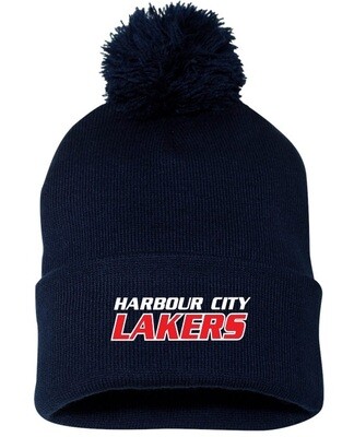 HCL - Navy Harbour City Lakers Pom-Pom Beanie