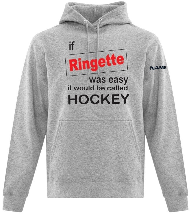 HCL - Sport Grey &quot;If Ringette was Easy&quot; Hoodie