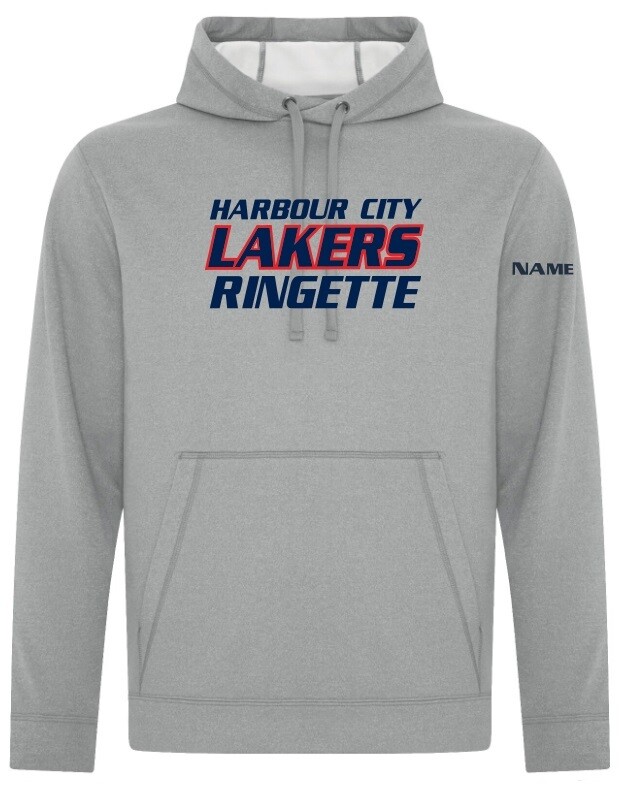 HCL  - Athletic Grey Harbour City Lakers Ringette Game Day Hoodie (Full Chest)