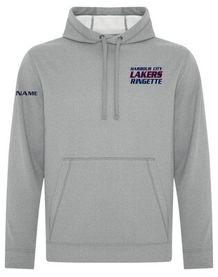 HCL  - Athletic Grey Harbour City Lakers Ringette Game Day Hoodie (Embroidered, Left Chest)