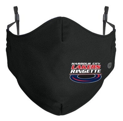 HCL - Black Harbour City Lakers Ringette Ring Re-Usable Mask