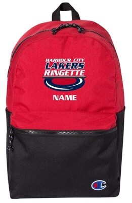 HCL - Red Heather Harbour City Lakers Ringette Ring Backpack