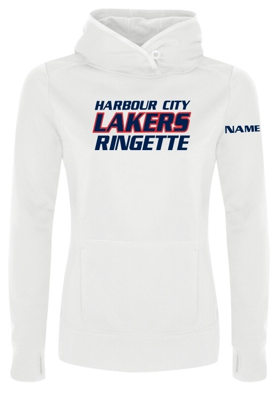 HCL  - White Ladies Harbour City Lakers Ringette Game Day Hoodie (Full Chest)