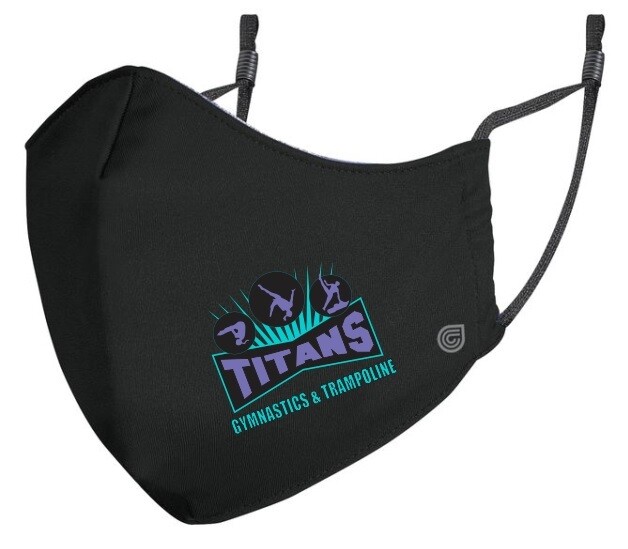 Titans Gymnastics & Trampoline - Black Titans Logo Re-Usable Mask