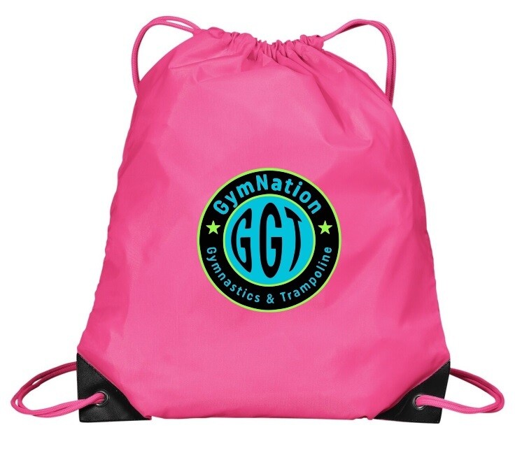 GymNation Gymnastics & Trampoline - Pink Cinch Bag