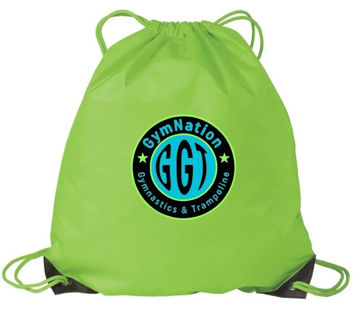 GymNation Gymnastics & Trampoline - Lime Green Cinch Bag
