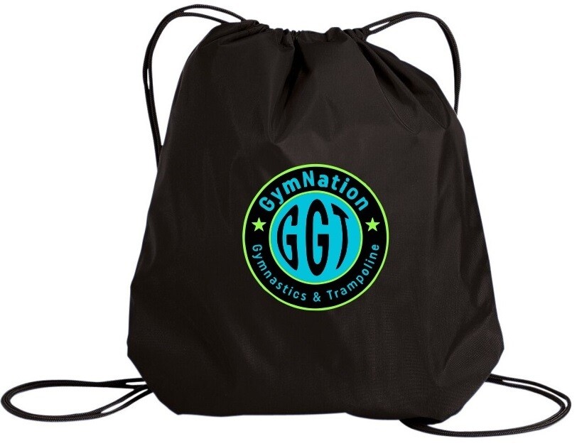 GymNation Gymnastics & Trampoline - Black Cinch Bag