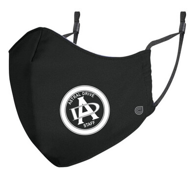 Astral Drive Junior High - Black Astral Drive Staff Re-Usable Mask (White Logo)