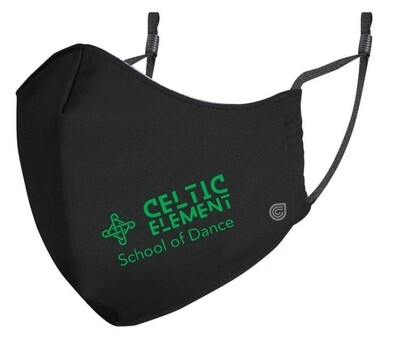 Celtic Element School of Dance - Black Re-Usable Mask