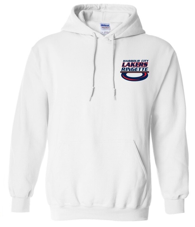 HCL - White Harbour City Lakers Ringette Ring Hoodie (Left Chest)