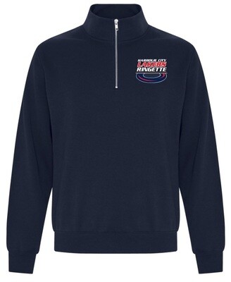 HCL - Navy Harbour City Lakers Ringette Ring 1/4 Zip Sweatshirt (Embroidered)