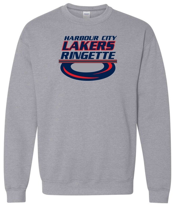 HCL - Sport Grey Harbour City Lakers Ringette Ring Crewneck Sweatshirt