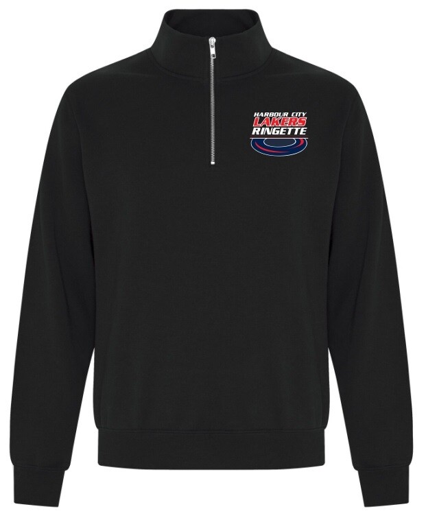 HCL - Black Harbour City Lakers  Ringette Ring 1/4 Zip Sweatshirt (Embroidered)